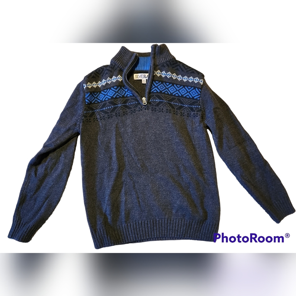 Silverlake 1/4 Zip Boys Sweater - Size M (10/12)